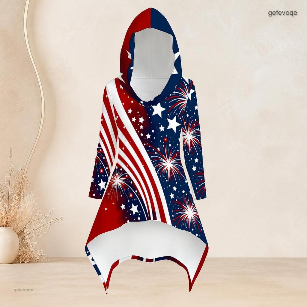 Women Plus Size Black Gold Printed Hooded Long Sleeve High Low Top Pocketed Leggings Two Piece Set