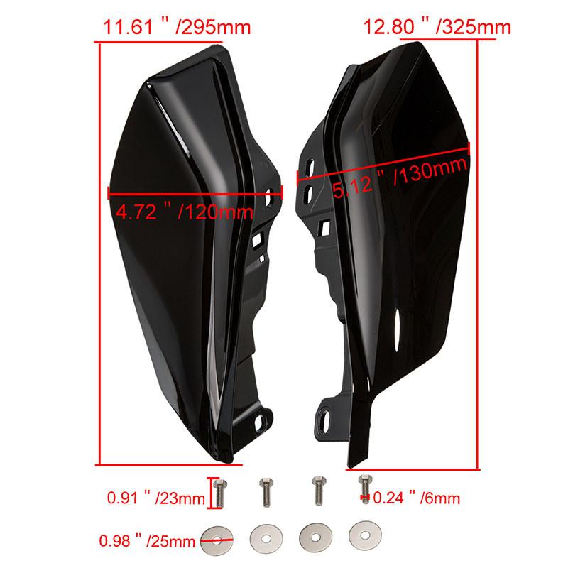 Motorcycle Black/Chrome Mid-Frame Air Deflector Under Seat Engine For Harley Electra Glide Road King Street Glide 2017-2019