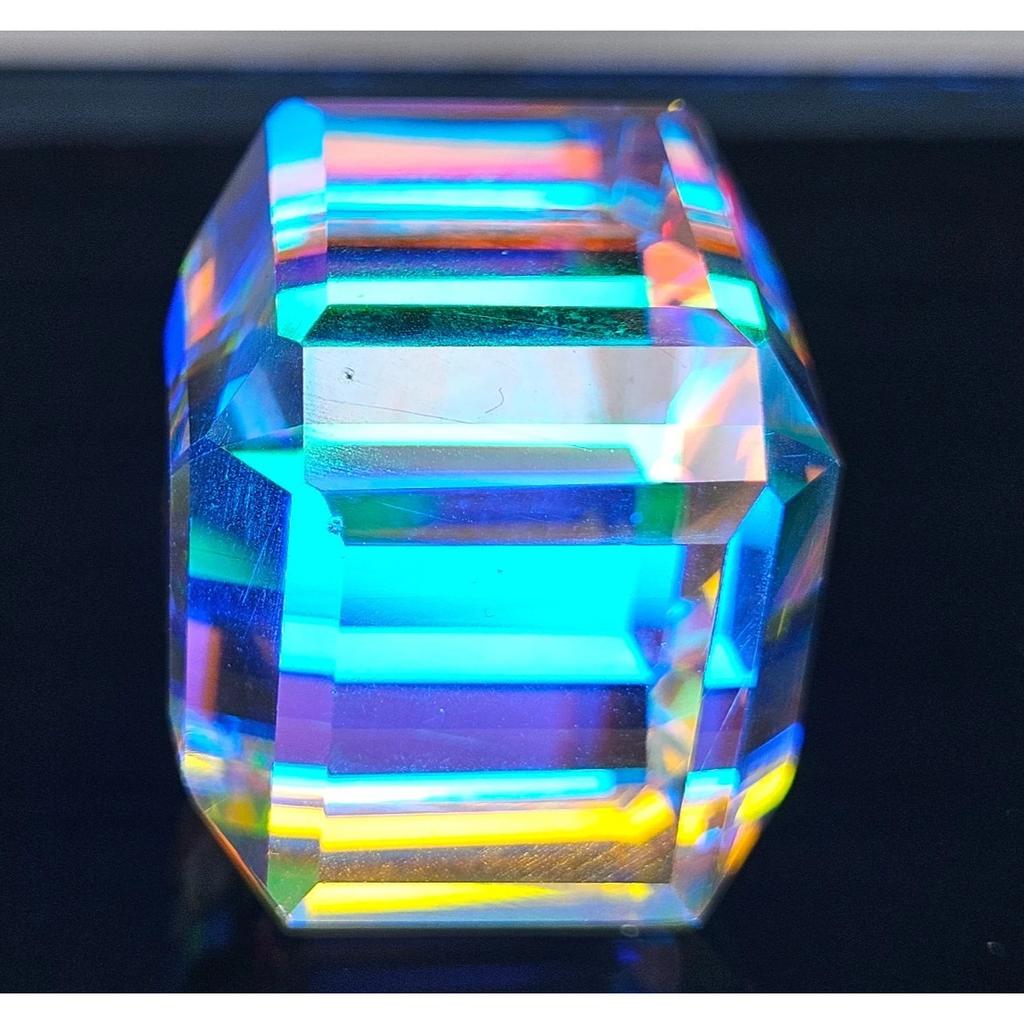 Rainbow Color Mystic Topaz 180+ Ct Cube Cut Beautiful Certified Loose Gemstone