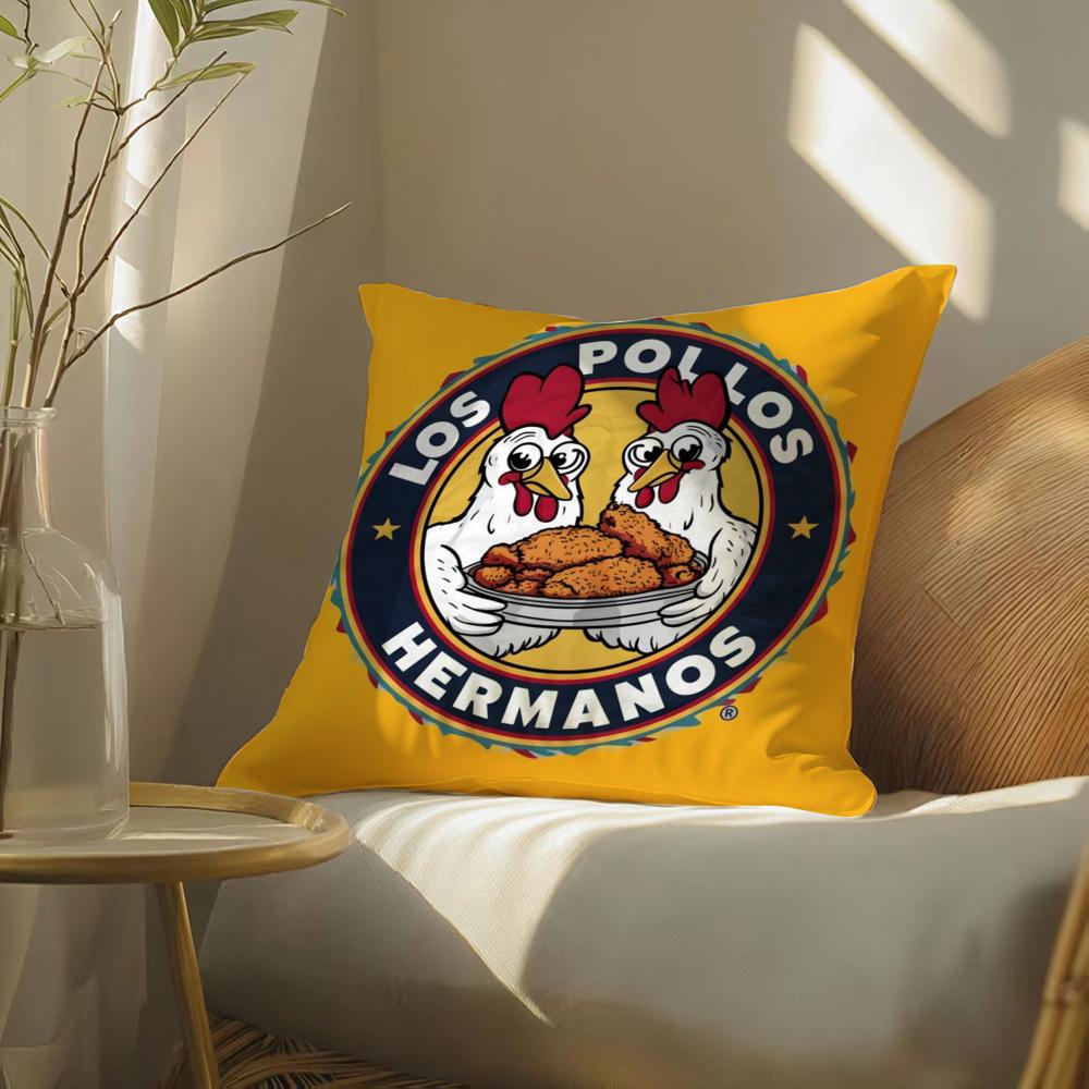 LLos Pollos HHermanos Pillow Case Pattern Printed Pillowcase for Living Room Sofa Cushion Cover  Bedroom Decor 30x30 cm