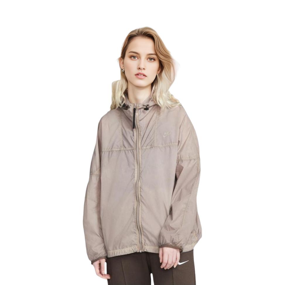 Nike SPORTSWEAR TECH PACK Jackets Women's Moon Fossil Gray Hooded Moderate Other DM6507-087