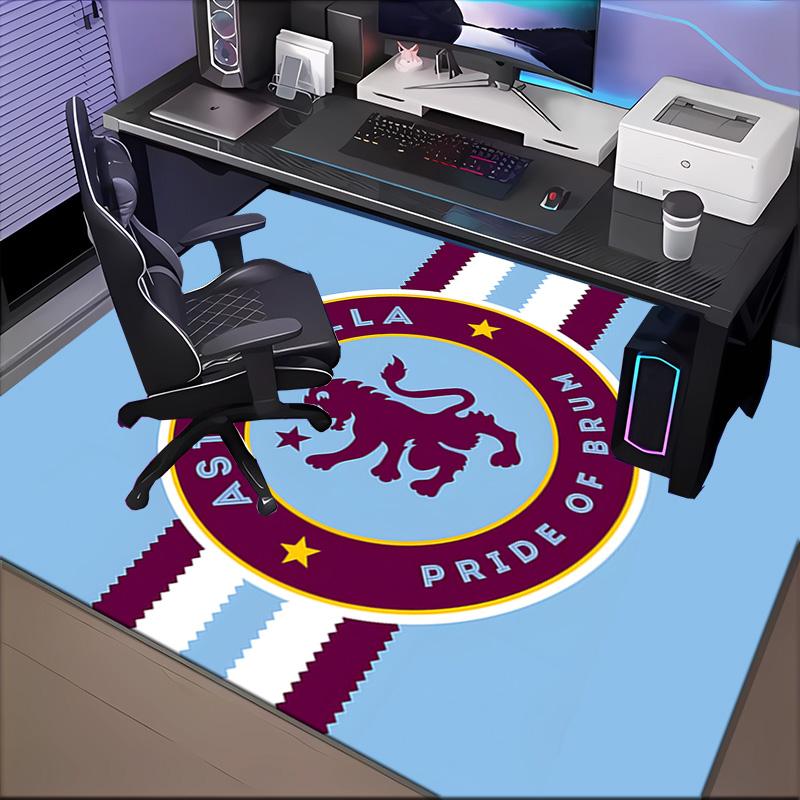 Aston Football Club Printed Office Carpet Chair Cushion Entryway Rug, Rugs for Living Room, Bedroom Christmas gifts