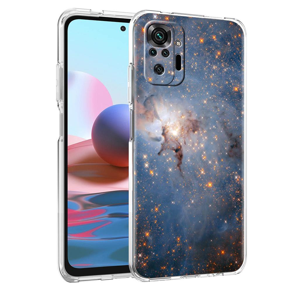 Custodia per Telefono Per Xiaomi Poco X3 NFC M3 F3 Redmi Note 9S 9 8 10 Pro 7 8T 9C 9A 8A K40 Cover Trasparente Spazio Colorato Galassia Universo