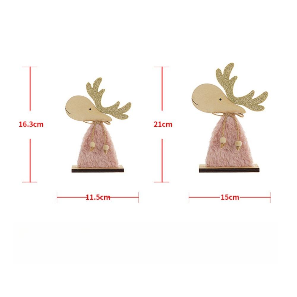 1PC Home creative Christmas wooden elk desktop ornaments window display small gifts Christmas decorations