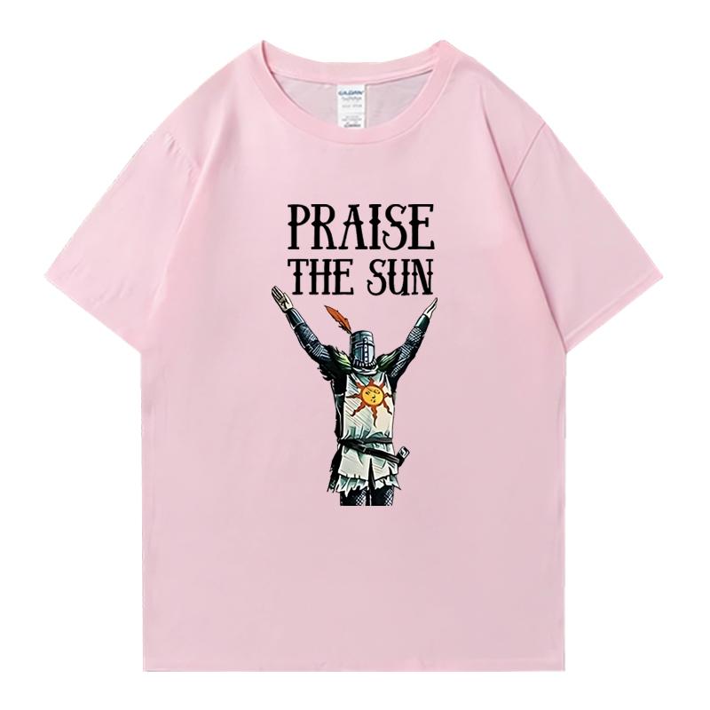 Hot Sale Dark Soul Streetwear Oversized Tee Shirt Summer 100% Cotton Short Sleeve Men Women Crew Neck T-shirt Unisex Clothing