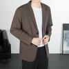 Pánské 2024 Neformální Business Sako: Jednobarevný, Volný střih, Jarní/Podzimní móda