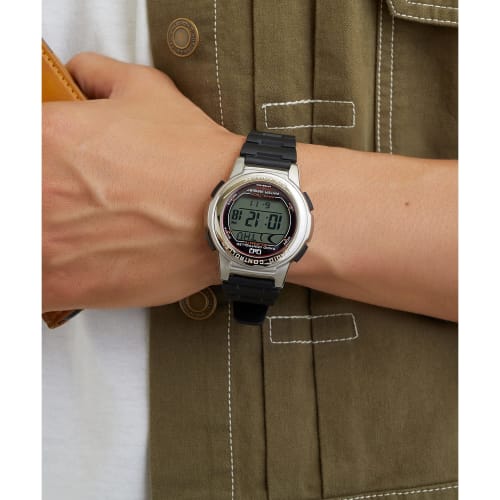 Citizen Q&Q Watch Digital Radio Solar Waterproof Date Urethane Belt MHS5-300 Men's Silver