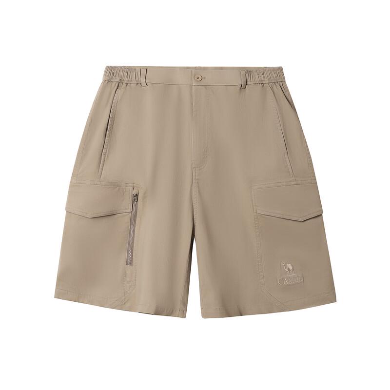 Camel Unisex Outdoor Elastic Breathable Cargo Shorts