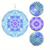 3D Dream Mandala Flower Pattern Wind Changer - Metal Kinetic Garden Decoration, Colorful Rotating Metal Hanging Ornament, Outdoor Wind Chime