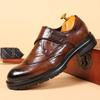 British Style Spring New Oxford Shoes Men's Thick Soled Business Dress Derby Shoes High-quality comfort Round Toe Wedding Shoes