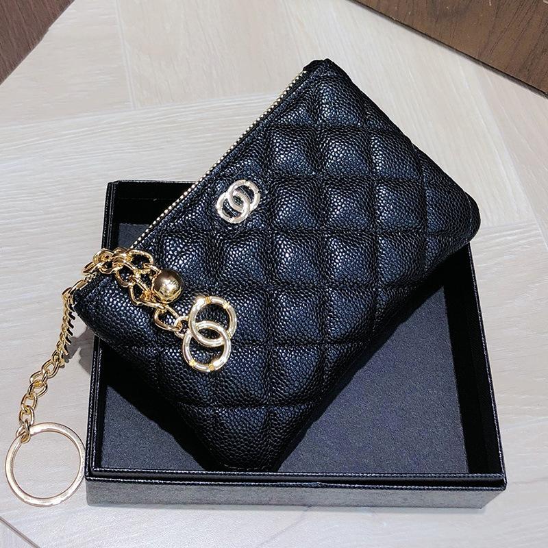 Erste Schicht Rindsleder kleine duftende Wind-Wechseltasche, Kartenetui, Kaviar-Mini-Leder-Reißverschluss-Kleingeldbörse, Anhänger-Schlüsseltasche.