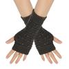Autumn/Winter Jacquard Wool Wrist Guards Half-Finger Gloves for Men & Women