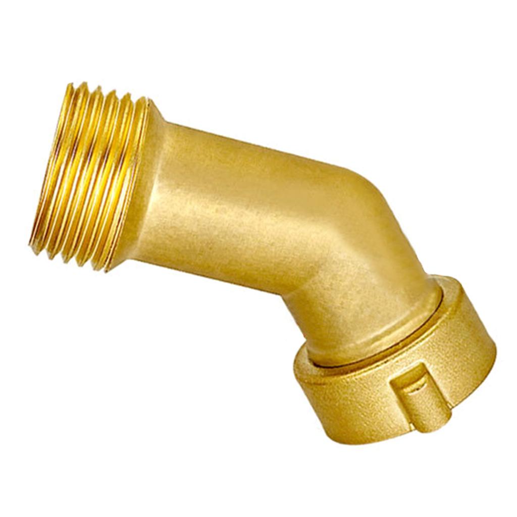 Brass Two Ears/45 Degree Elbow Water Hose Adapter Water Hose Connector Simple Installs for Boats Stress Frees Connection