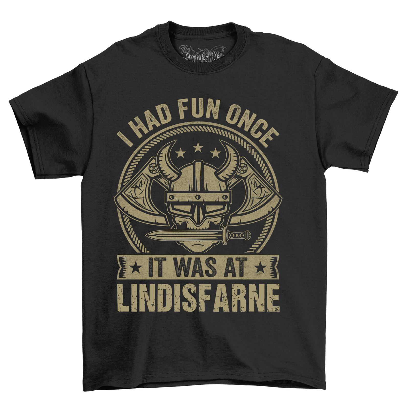 

I Had Fun Once Viking Helmet Funny T-Shirt Mens Womens Tees Top -100% Cotton, Unisex Design for War 4XL