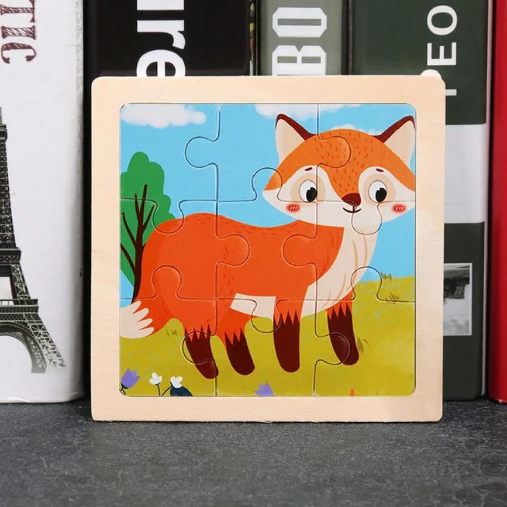 9 ks Drevené puzzle malej veľkosti Montessori hračky pre bábätká Skladačka 3D puzzle dosková hra Vzdelávacie hračky pre deti Darček