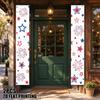 2D Flat, 2pcs Fourth of July Fireworks & Stars Door Couplet Decoration - Rectangular Suitable for Outdoor/ Use, Garland for 4th of July Parties, Flag 
