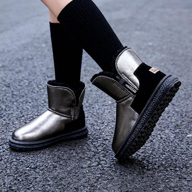 Snow Boots Women's Winter New Women's Shoes Fleece Thickened Warm and Comfortable Cotton Shoes Non-slip Short Boots Cotton Shoes