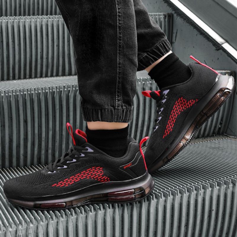 Pánská obuv velké velikosti, Prodyšná síťovaná obuv, Boty na volný čas, Sportovní obuv, Běžecké boty s tlustou podrážkou pro zvýšení výšky