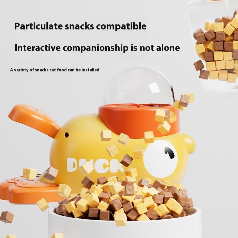 Intelligent Dog Automatic Feeder Cat Dog Puzzle Feeder Interactive Pet Food Treat Dispenser Cartoon Duck Design for Dog Training