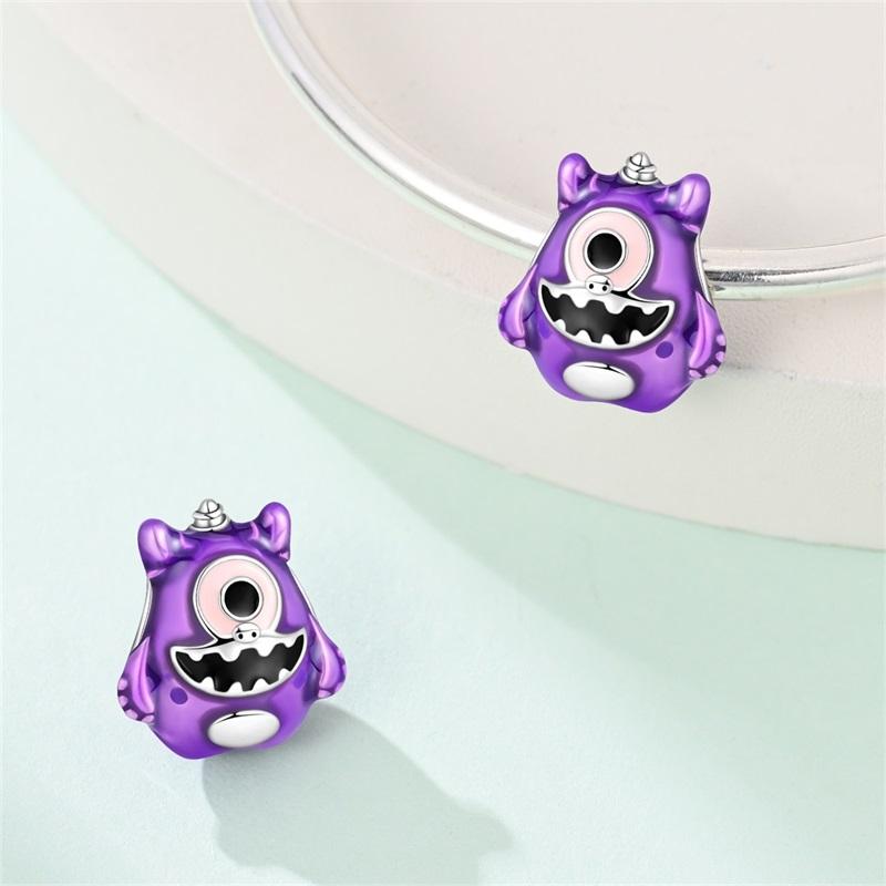 Cute Charms Copper Original Fit Bracelet Monsters Robot Dog Chinese Panda Beads Charms For Women Diy Party Jewelry