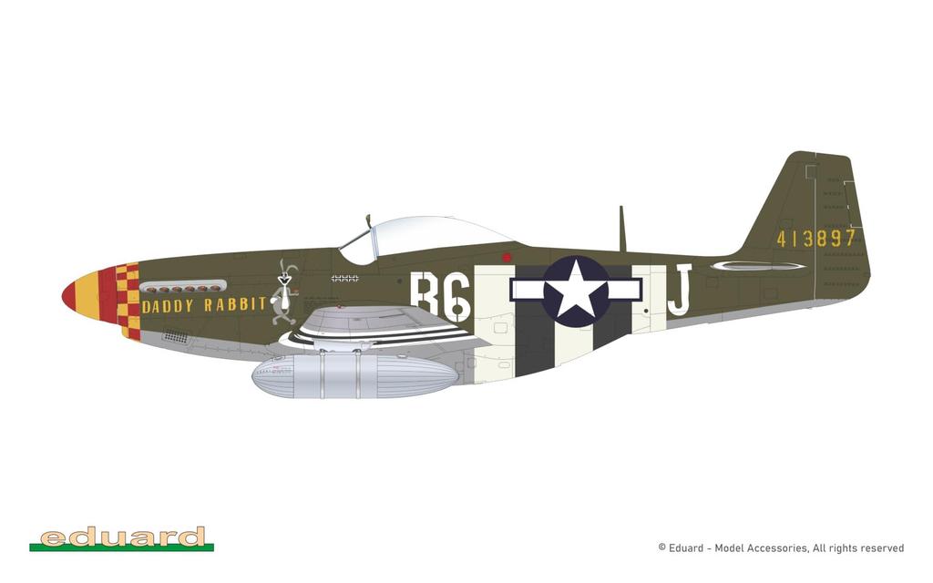 Эдуард 1/72 масштаб P-51D-5 «357-я истребительная группа» декаль для пластиковых моделей (EDUD72052)