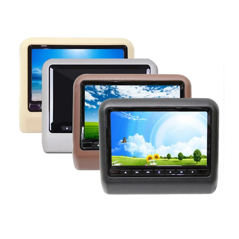 9 tommers bilsete rygg Nakkestøtte LCD-skjerm mp3/mp4 Multimediaspiller Gaming FM-sender Fjernkontroll DVD-spiller Monitor