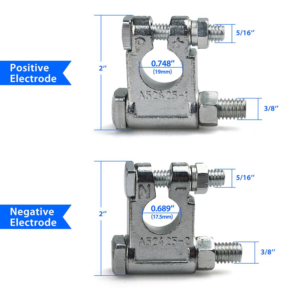 

Military Spec Top Post Battery Terminal End Positive and Negative with/ 2 Covers A52425-1 A52425-2 United States