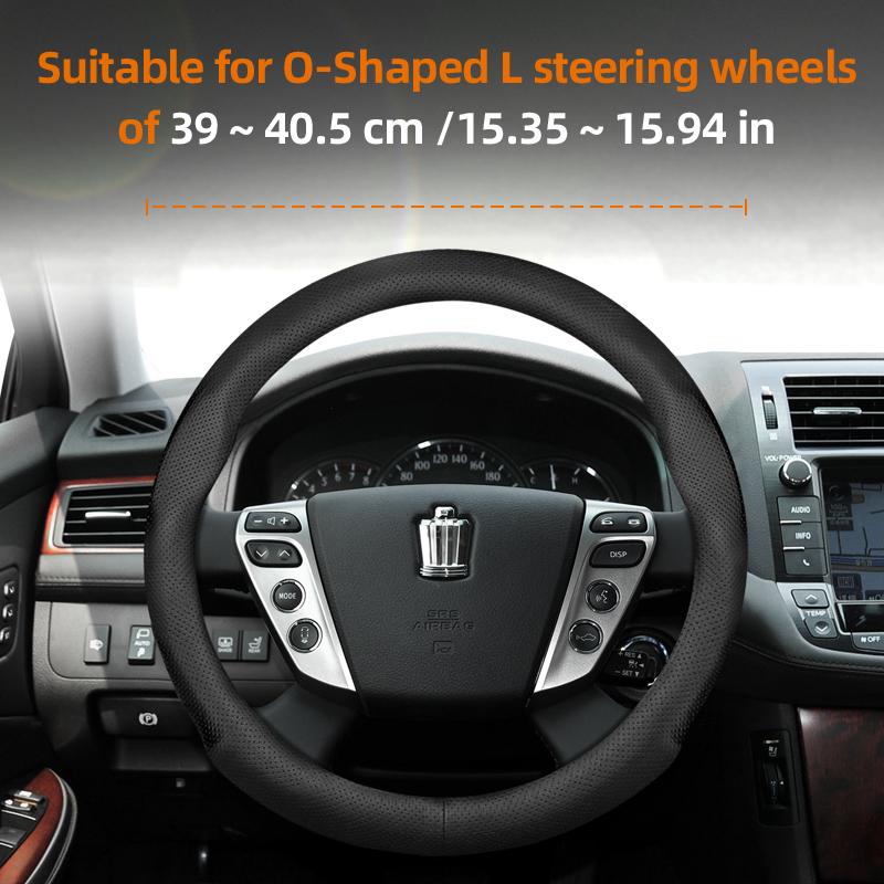 Suitable for Toyota Crown Ultra-Thin Breathable Leather Steering Wheel Cover Suitable for Royal Saloon Athlete Majesta Hybrid Crossover Sport