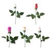 Künstliche Rosenknospen mit langem Stiel 45 cm Kunstseide Realistische Rose mit Blättern für DIY-Sträuße Hochzeitsfeier