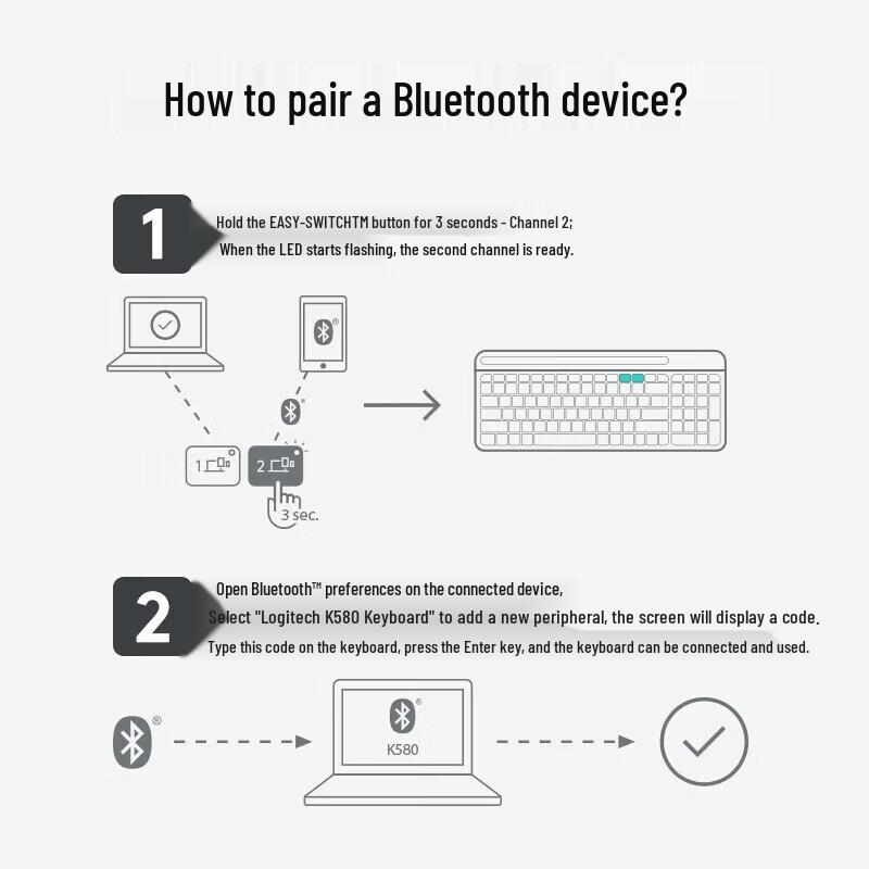 Logitech K580 Wireless Bluetooth Keyboard