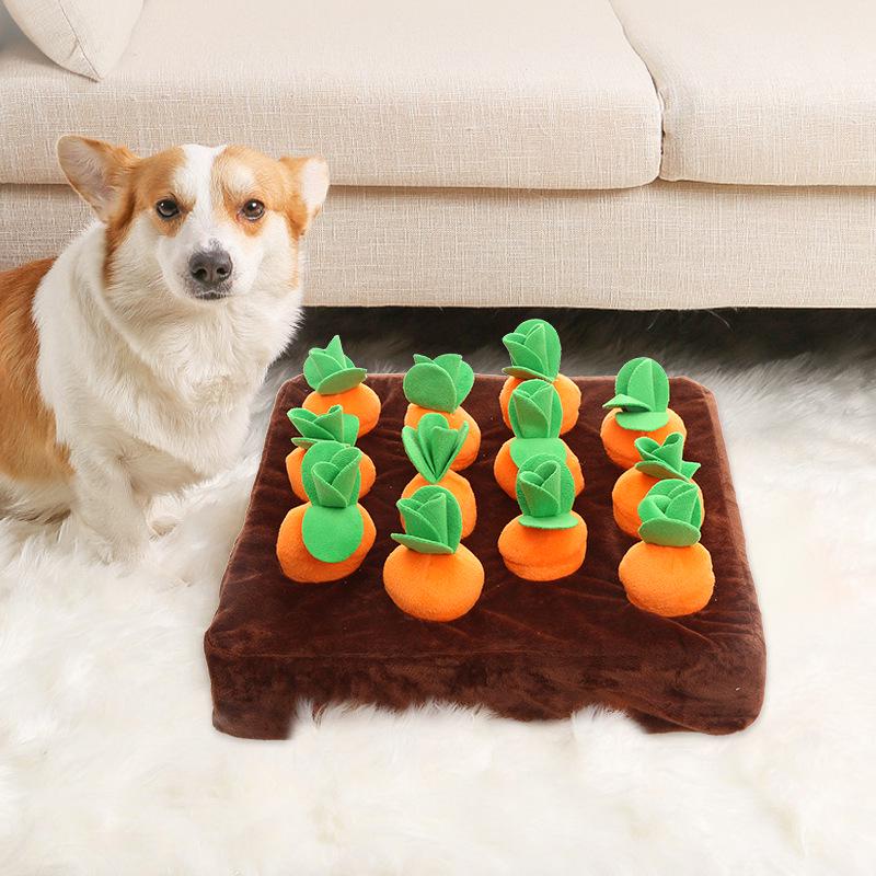 Popular Plush Carrot Sound-Making Bite-Resistant Dog Toy for Teething, Self-Entertainment, and Boredom Relief