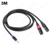 3.5mm To Dual Female XLR Y-Splitter Cable Male To Female 3.5mm To Dual XLR Breakout Y Splitter Cable Gold-Plated Plug