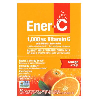 Vitamin C, Multivitamin Drink Mix, Orange, 1,000mg, 30 Packs, 8.67g (0.3oz) Each