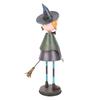 Something Different Metal Witch With Broom Ornament