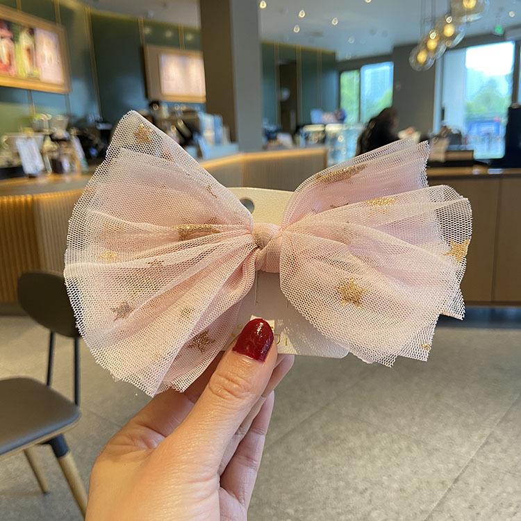 Bunte gepunktete Netzschleife Haarspange für Kinder