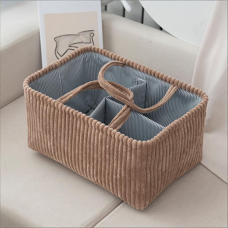 

1Pc Large Bohemian Storage Basket - Multi-Compartment Organizer For Baby Clothes, Toys & Home Decor A3