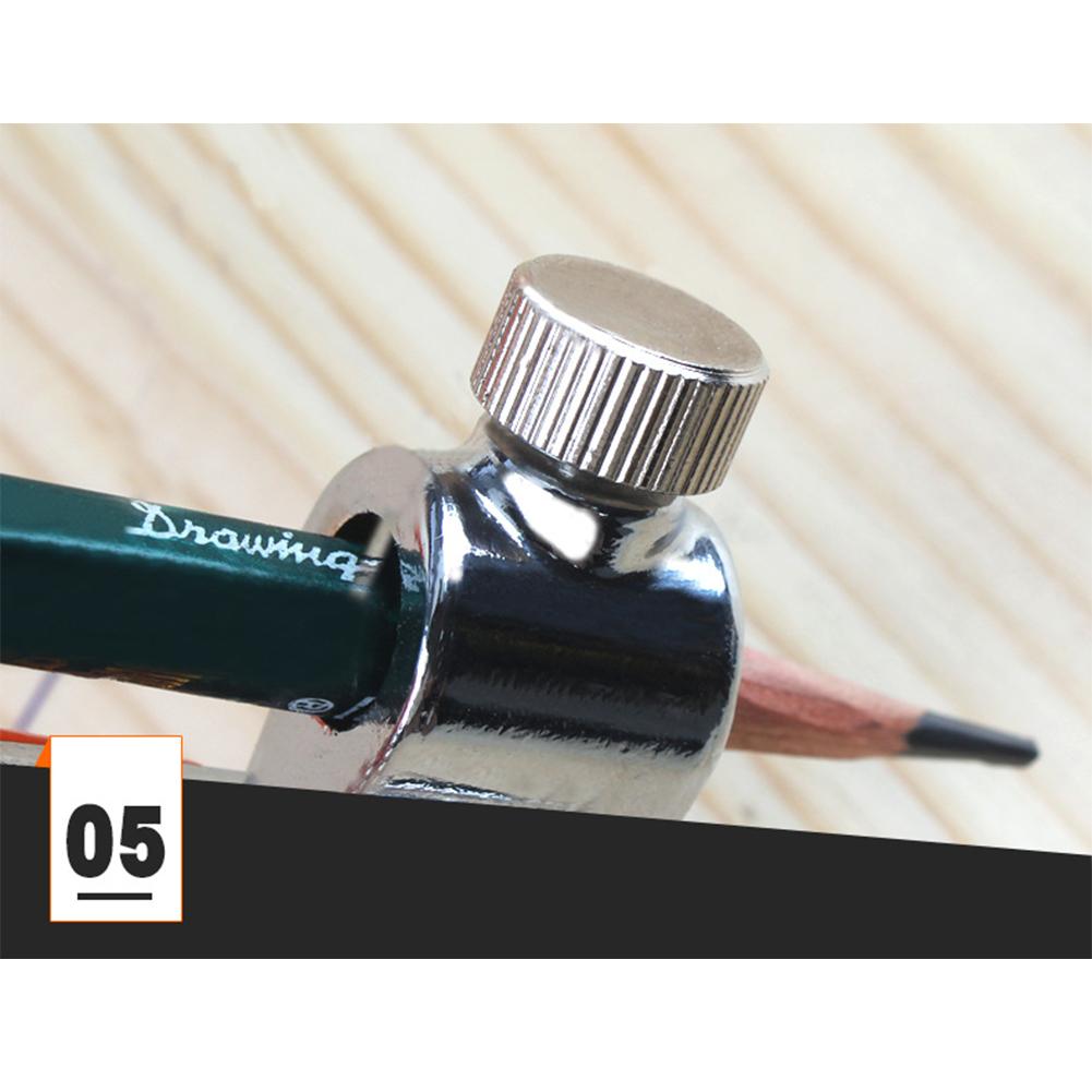 Carpenter Precision Pencil Compasses Large Diameter Adjustable Dividers Marking for Woodworking