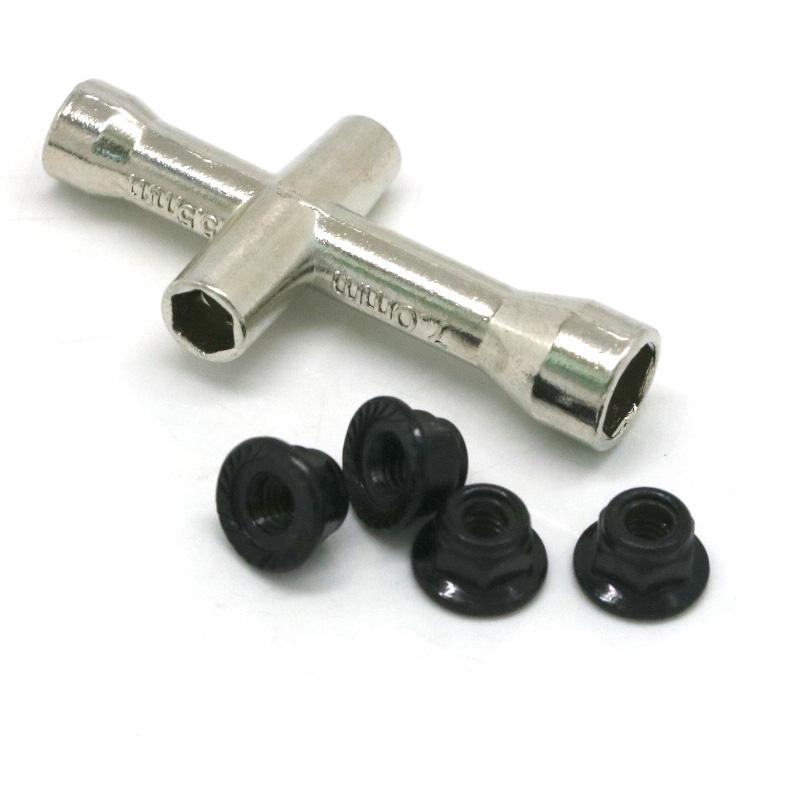 RC Leksakstillbehör 4/5/5,5/7mm Korsnyckelhylsa med M4-mutter för Skiftnyckel M4 RC HSP 80132 För Modellbilshjulverktyg