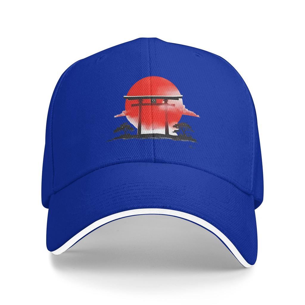 Japan Flag Japanese Torii Gate Rising Sun Minimalist Art  Baseball Cap Trendy Unisex Unisex Trucker Hat Sun-Proof Snapback Cap