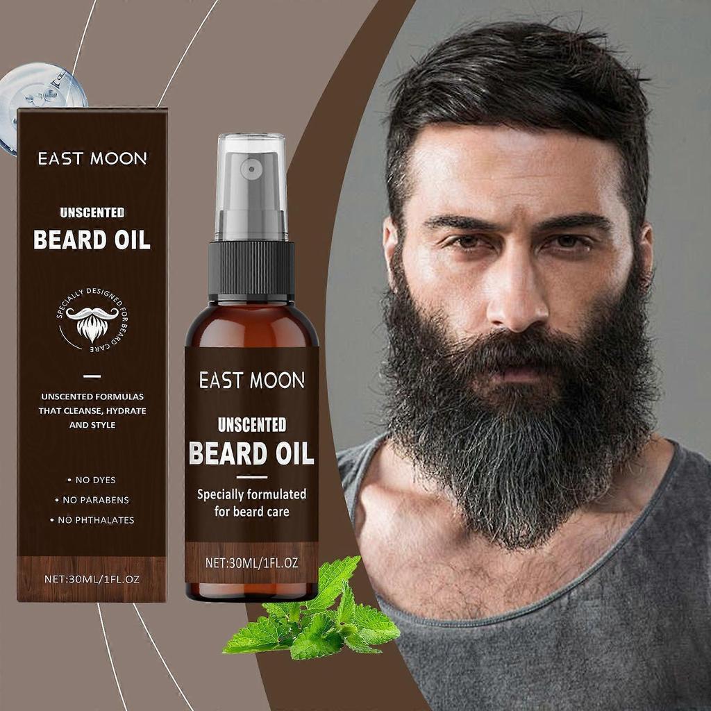East Moon Men's Beard Care Liquid - Nourishing, Softening, Refines Pores, Hydrating And Moisturizing Men's Beard Oil
