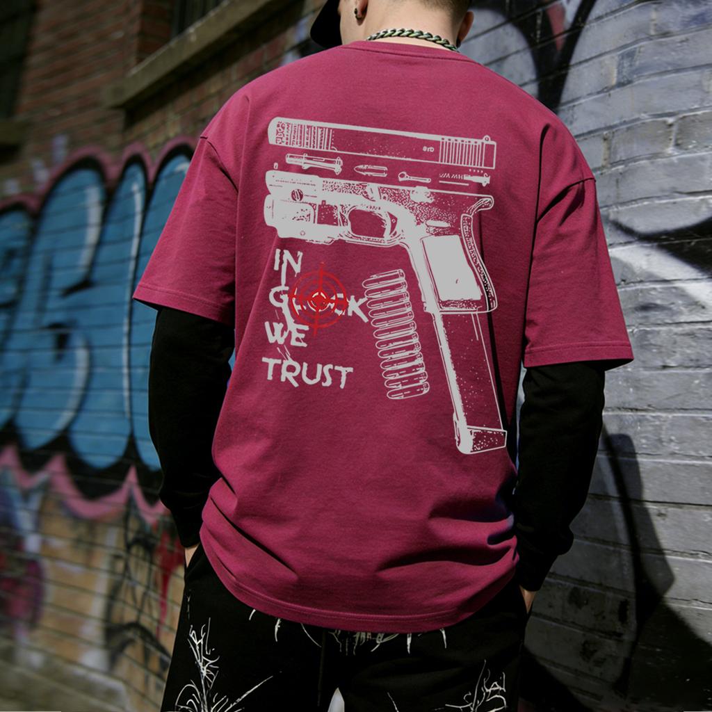 Men's Oversized Double-sided Print Streetwear Cotton T-shirt