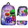 Klassische Neue Garten of Banban 3D-Druck 3 Stück/Set Schülertaschen Rucksack für Laptop Tagesrucksack Umhängetasche Brottasche Federmäppchen