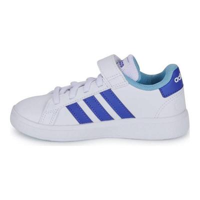Trampki dziecięce Grand Court Strap Little Kid w kolorze białym Lucid Blue Cloud-White, używane, niebieskie HP8915