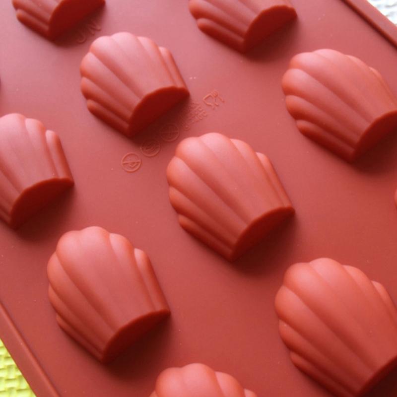 20 Celler Madeleine Kakform Skalformad Silikon Bakning Kaka Kex Formar