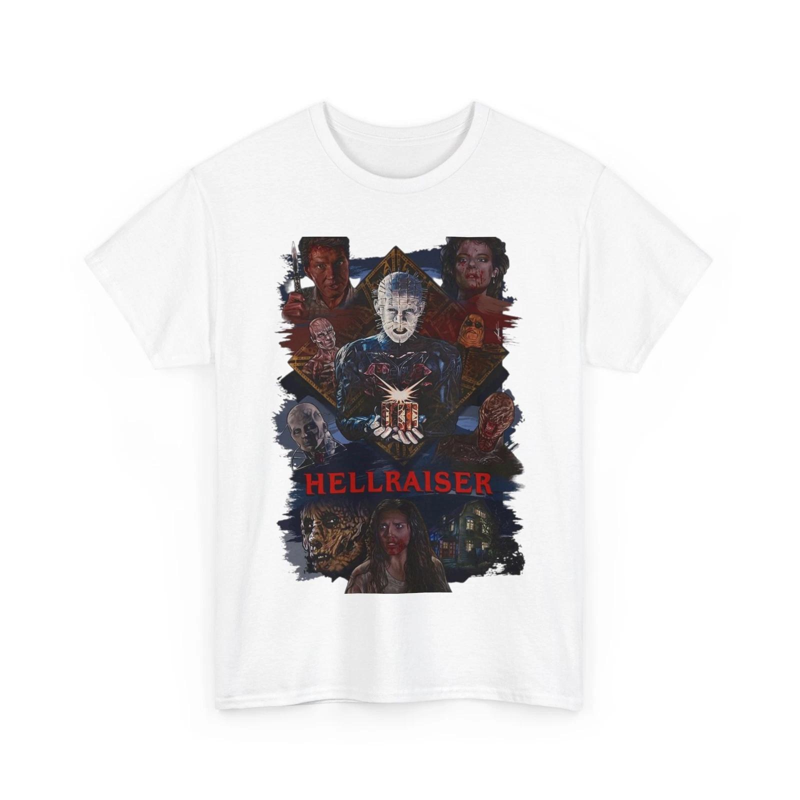 Hellraiser Movie 1987 100% Cotton T-shirt Mens Tees Top Unisex Heavy Cotton Tee 2XL