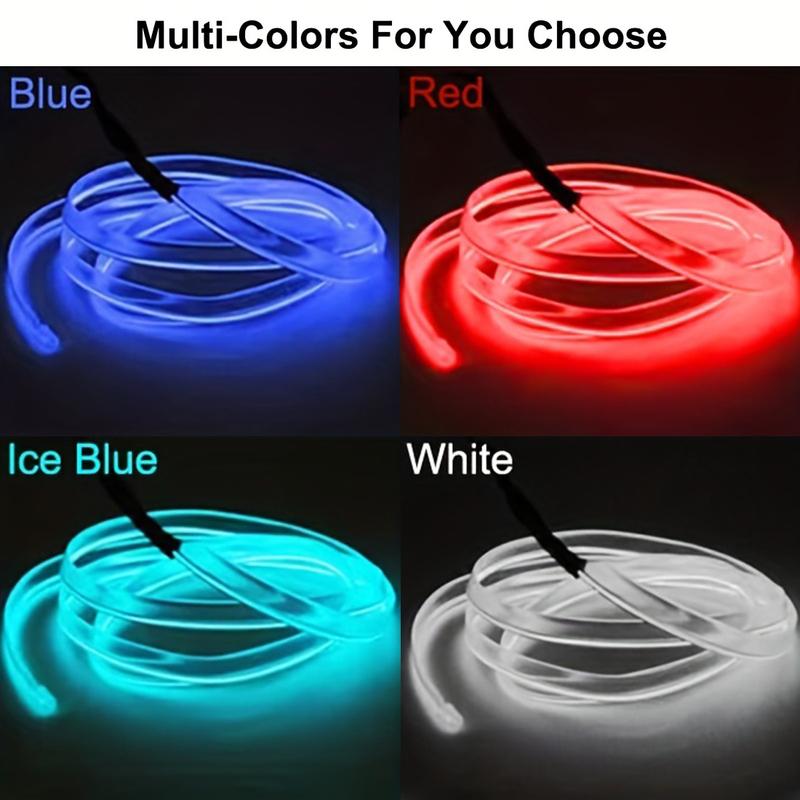 5M Free Cut DIY Auto Flexible USB Car Interior LED Strip Neon EL Decorative Ambient Atmosphere Light for Party