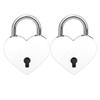 2pcs 30x39mm Padlock White&Black&Purple Mini Heart Lock Craft Supplies Heart Lock Household