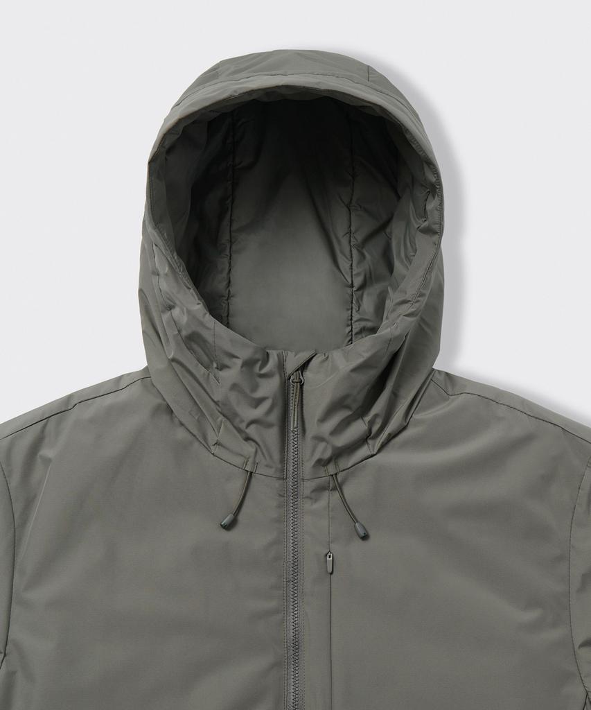 Musinsa Standard Hooded All-Round Padded Jacket [Khaki Gray]
