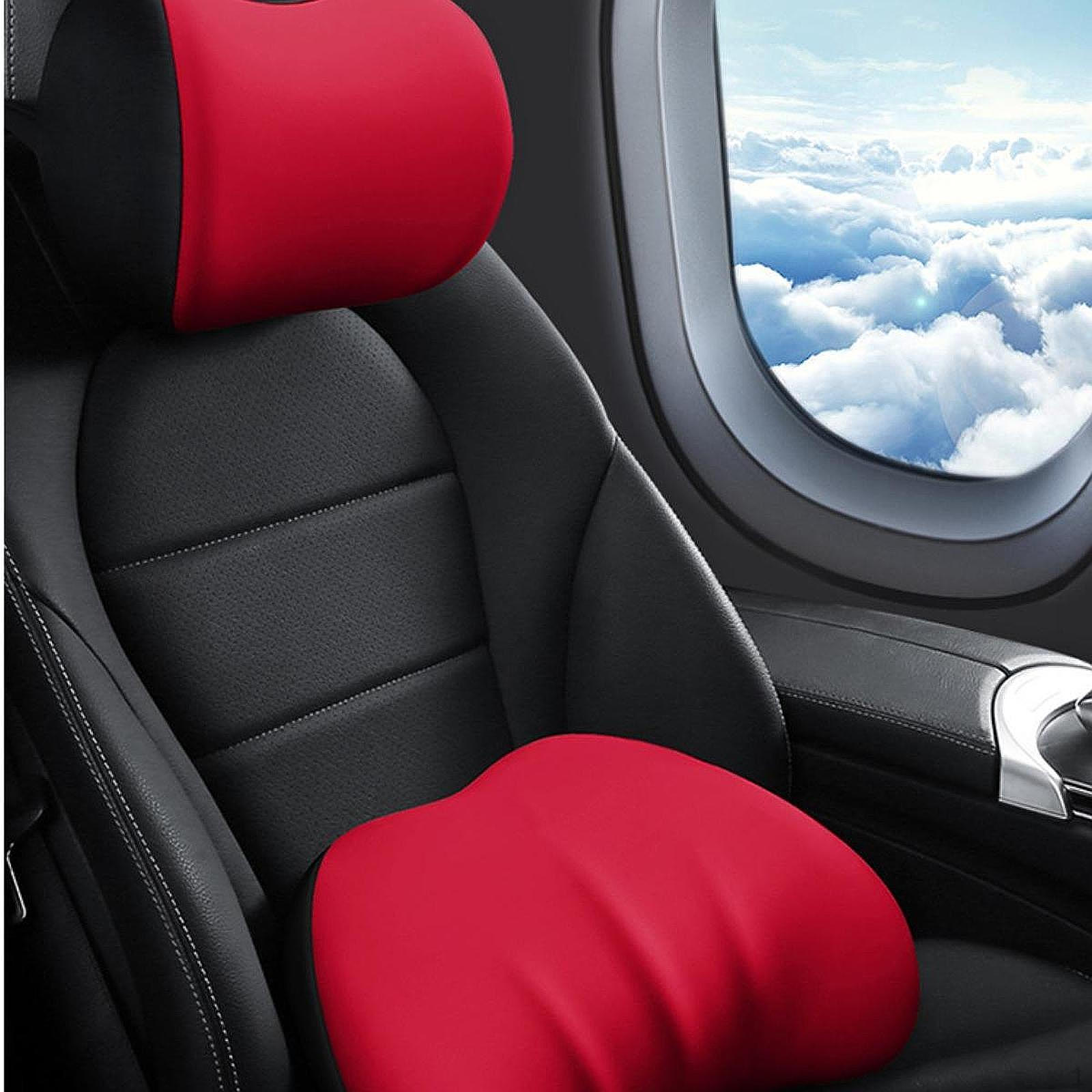 

Подушки для автомобиля, комплект подушек, подголовник, подушка для шеи, для дома, вождения автомобиля, красный