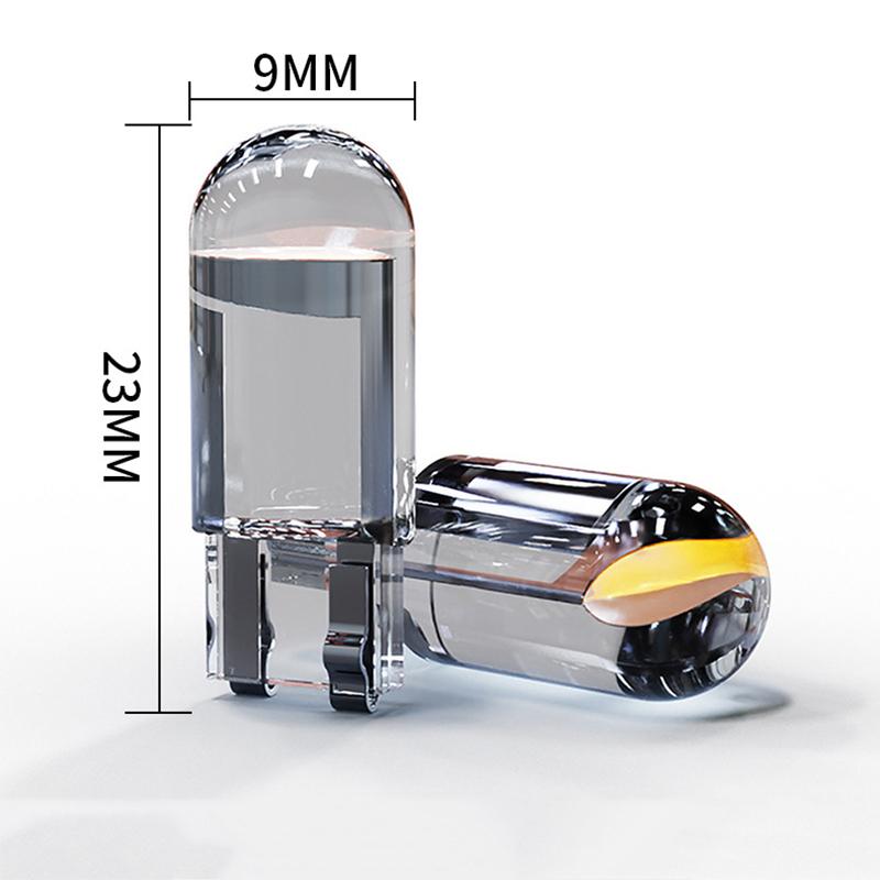 10Pcs T10 Car Light COB Glass 6000K White License Plate Lamp Dome Read DRL LED Bulb Style 12V Led Light for Auto Accessories